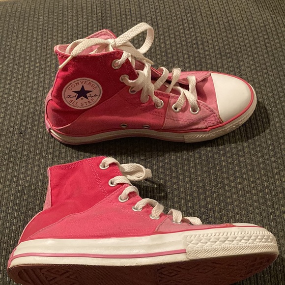 Converse Pink High Top Sneakers - Picture 3 of 11